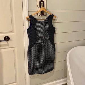 Banana republic super chic navy polkadot dress 8P